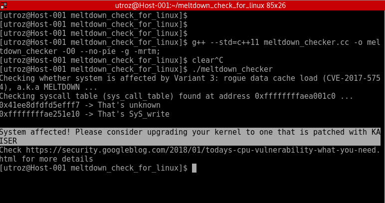 Meltdown Linux