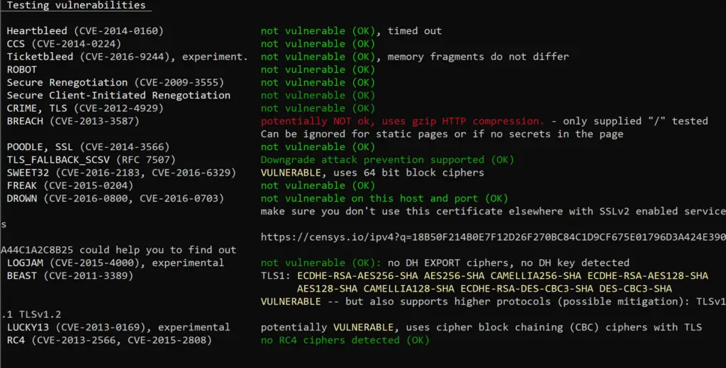 Testssl Sh V Releases Testing TLS SSL Encryption Anywhere On Any Port