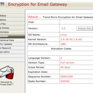 Trend Micro Linux-based Email Encryption Gateway