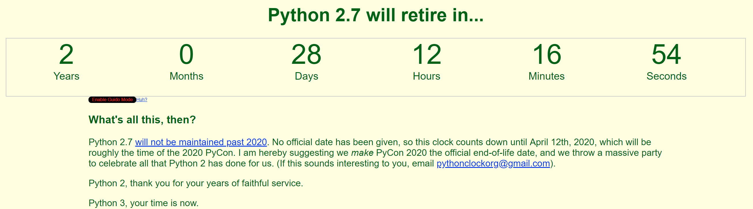 python 2.7 EOL