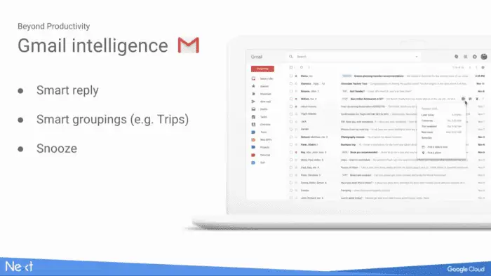 Gmail web interface