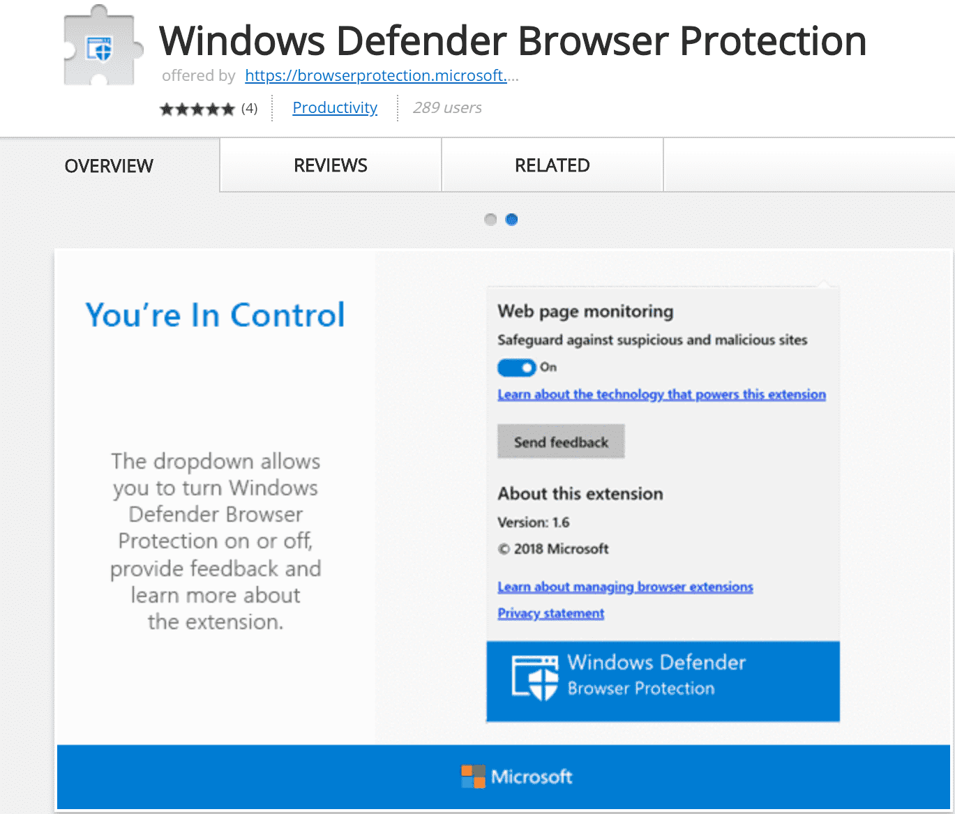 Windows Defender Extension