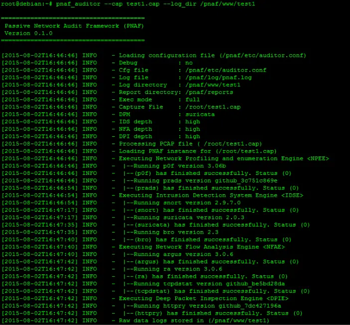 Passive Network Audit Framework