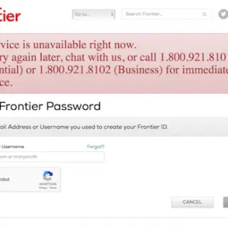 Frontier password reset vulnerability