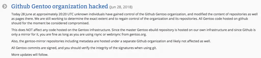 GitHub Gentoo Linux