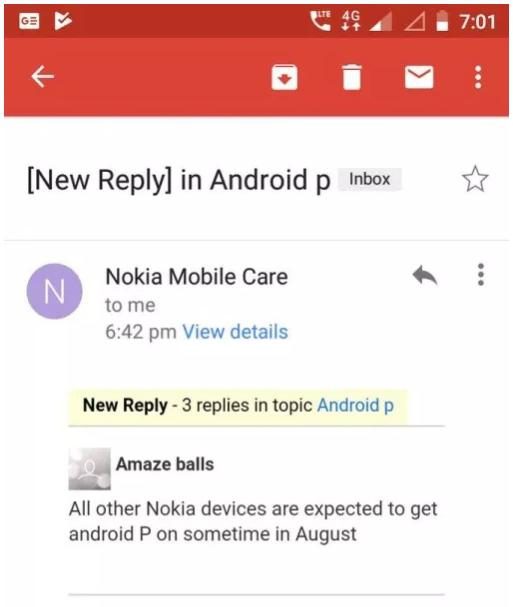 Nokia phones Android P