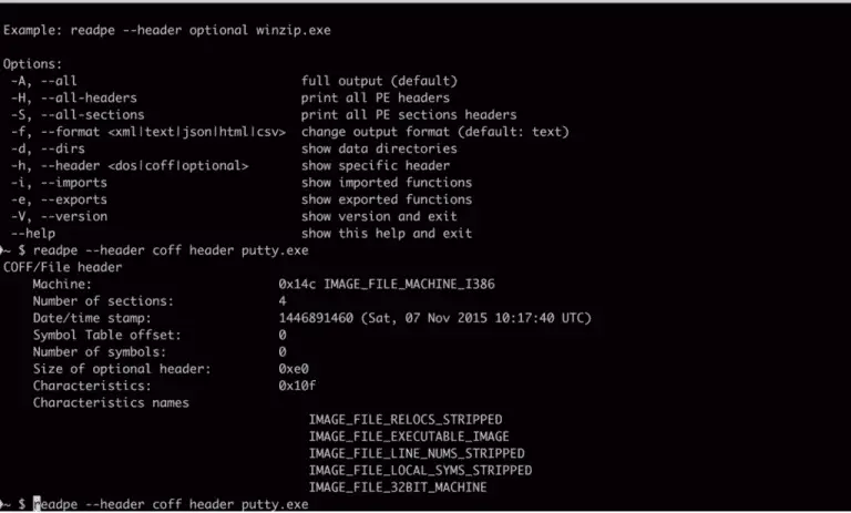 PE file analysis