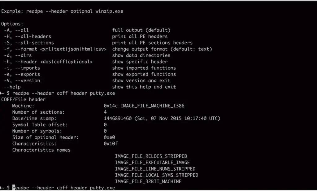 PE file analysis