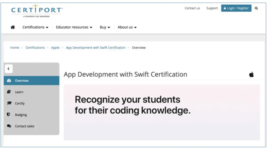 Apple launched Swift certification