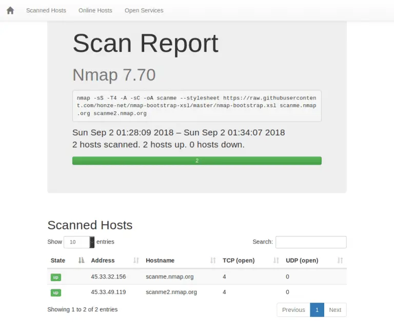 Nmap XSL