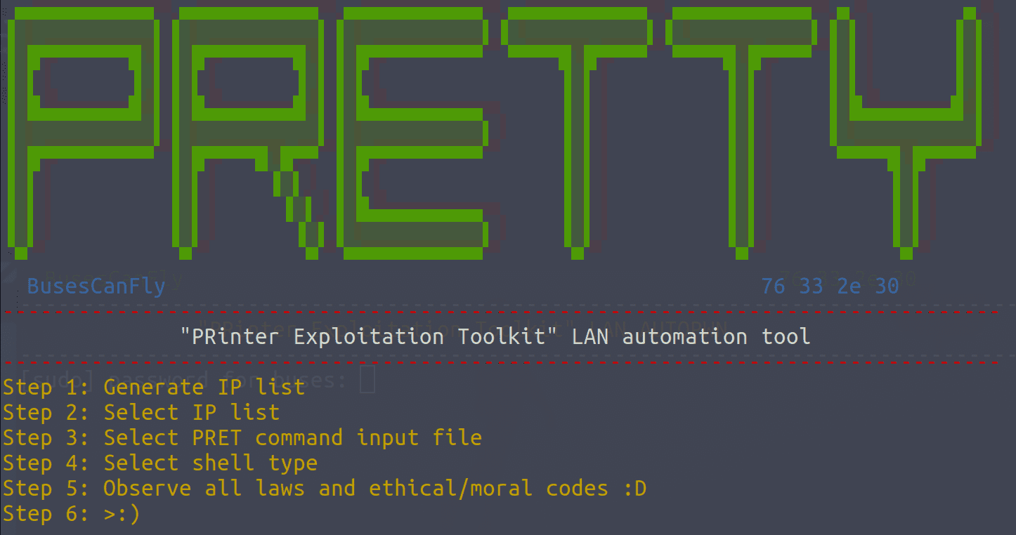 PRinter Exploitation Toolkit