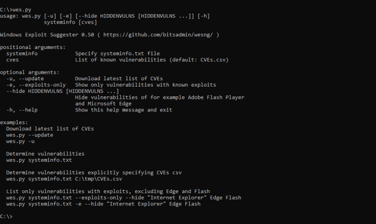 Windows Exploit Suggester