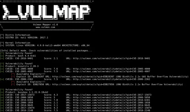 local vulnerability scanner