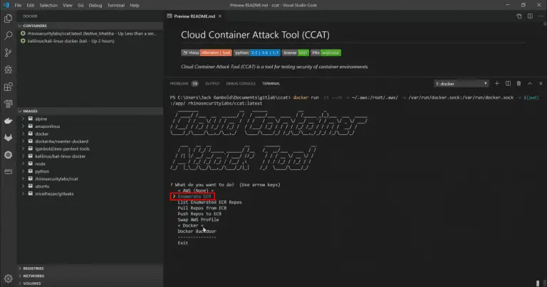 Cloud Container Attack Tool