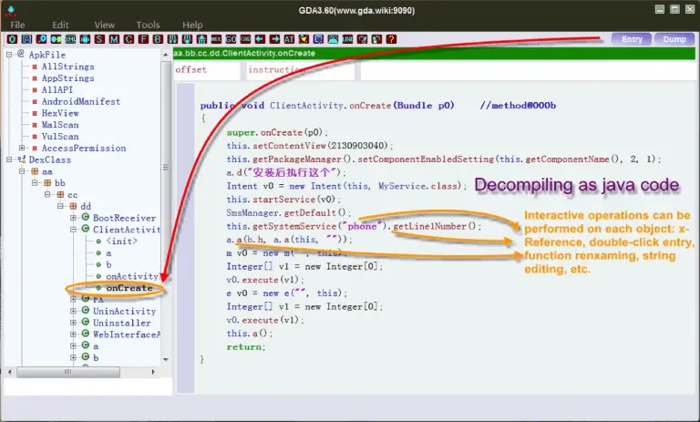 GDA-android-reversing-Tool