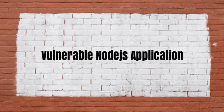 vulnerable node.js application