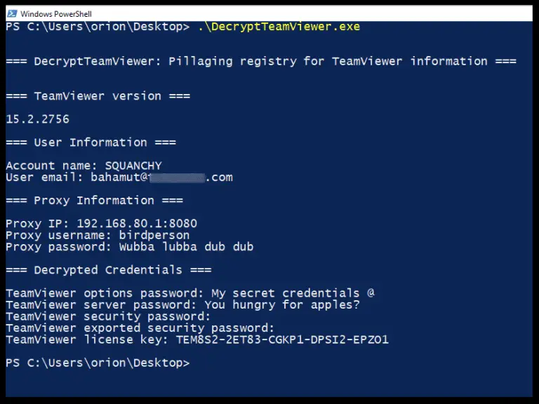 Decrypt TeamViewer