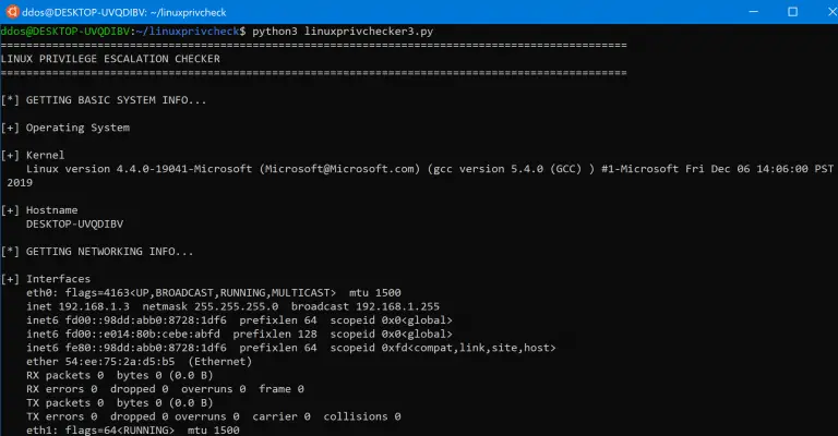 linuxprivcheck