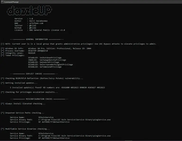 detects privilege escalation vulnerabilities