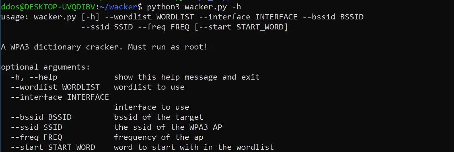 WPA3 dictionary cracker