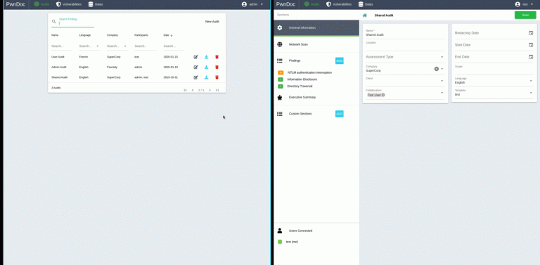 pentest reporting application