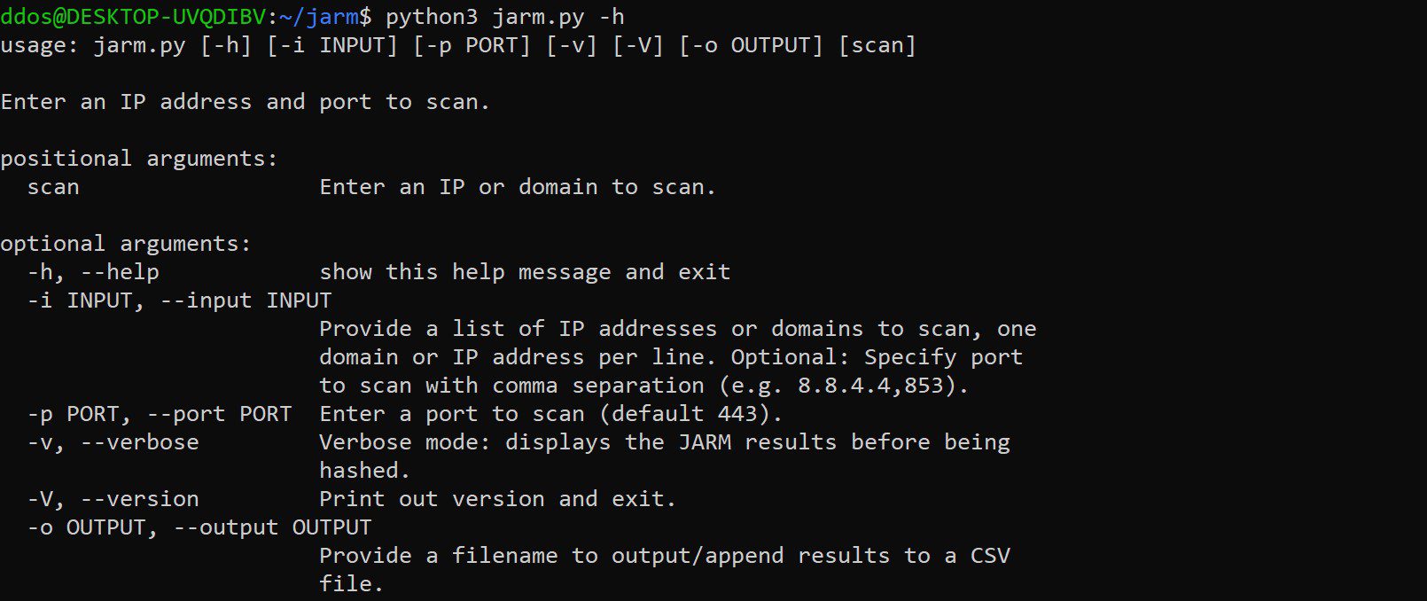 TLS server fingerprinting tool