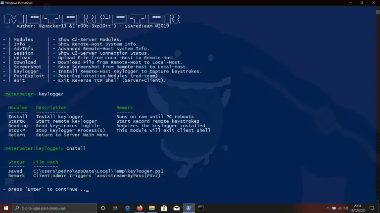 C2 Powershell Command