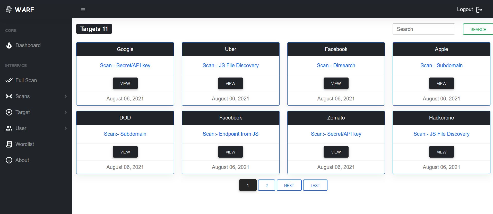 Web Application Reconnaissance Framework