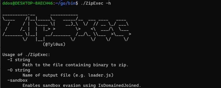 execute binaries password protected zip