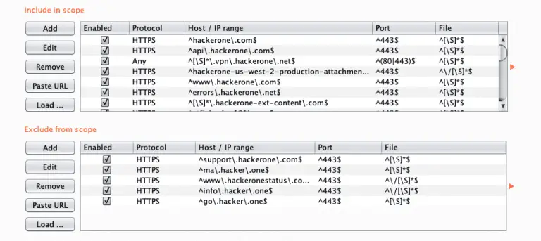 defining scopes Burp Suite