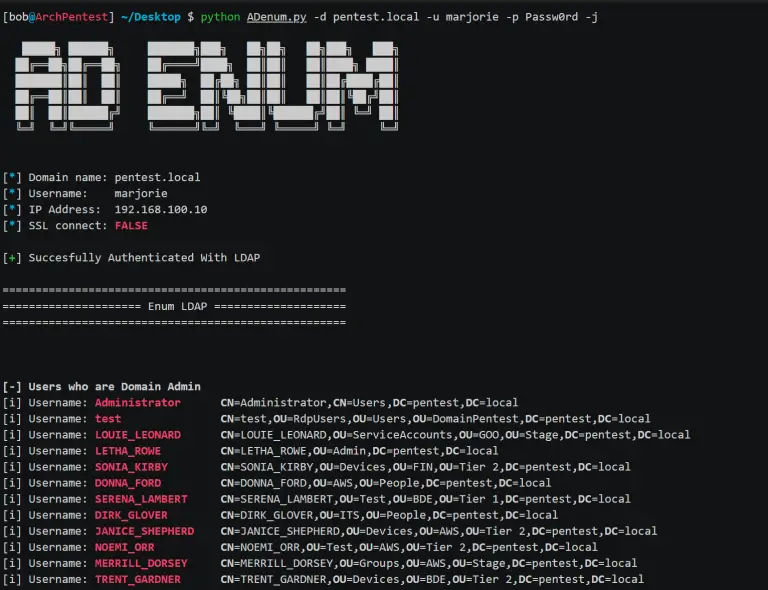 Enum Domain Admin