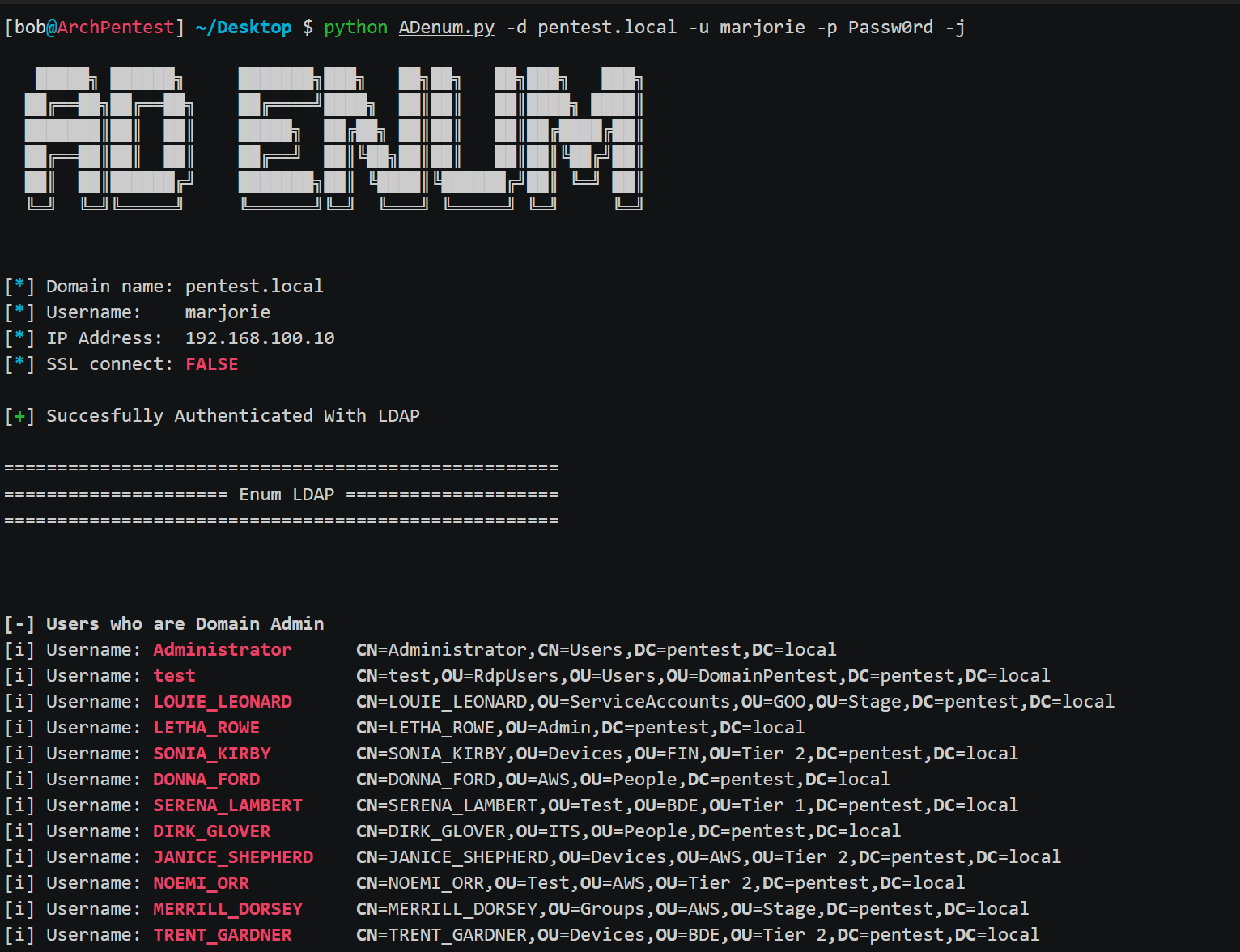 Enum Domain Admin