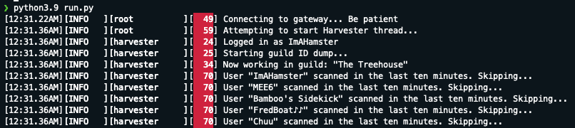 Discord user harvester