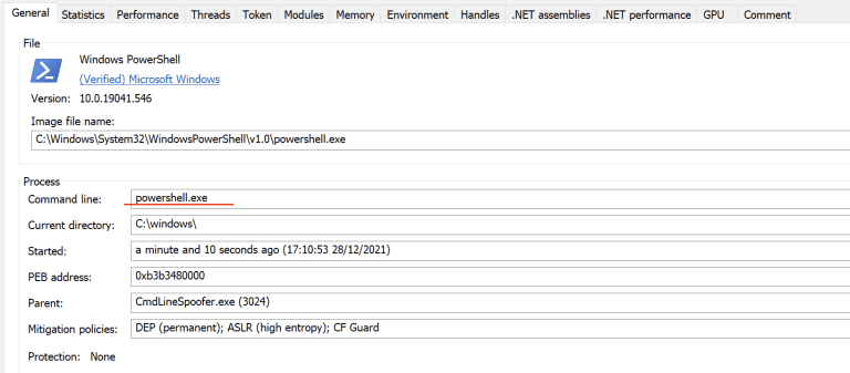 Command Line Spoofer