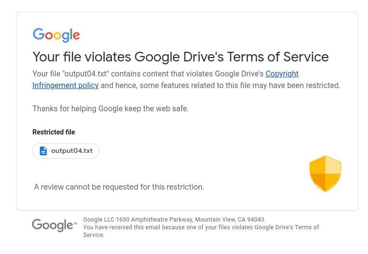 Google Drive security issues