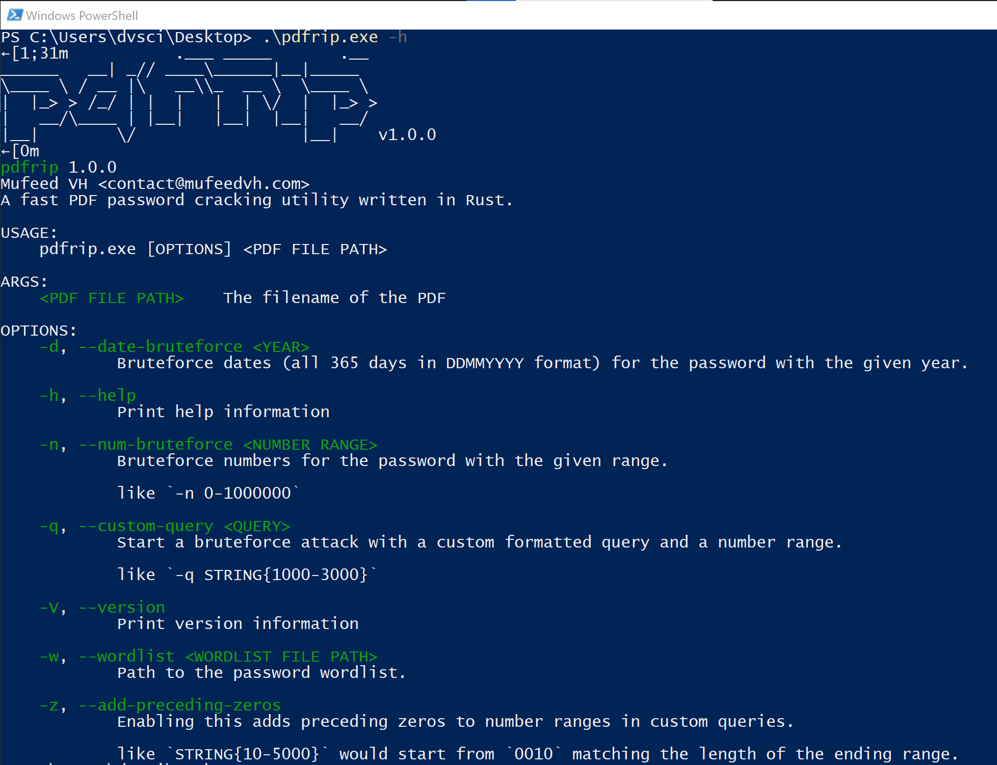 PDF password cracking