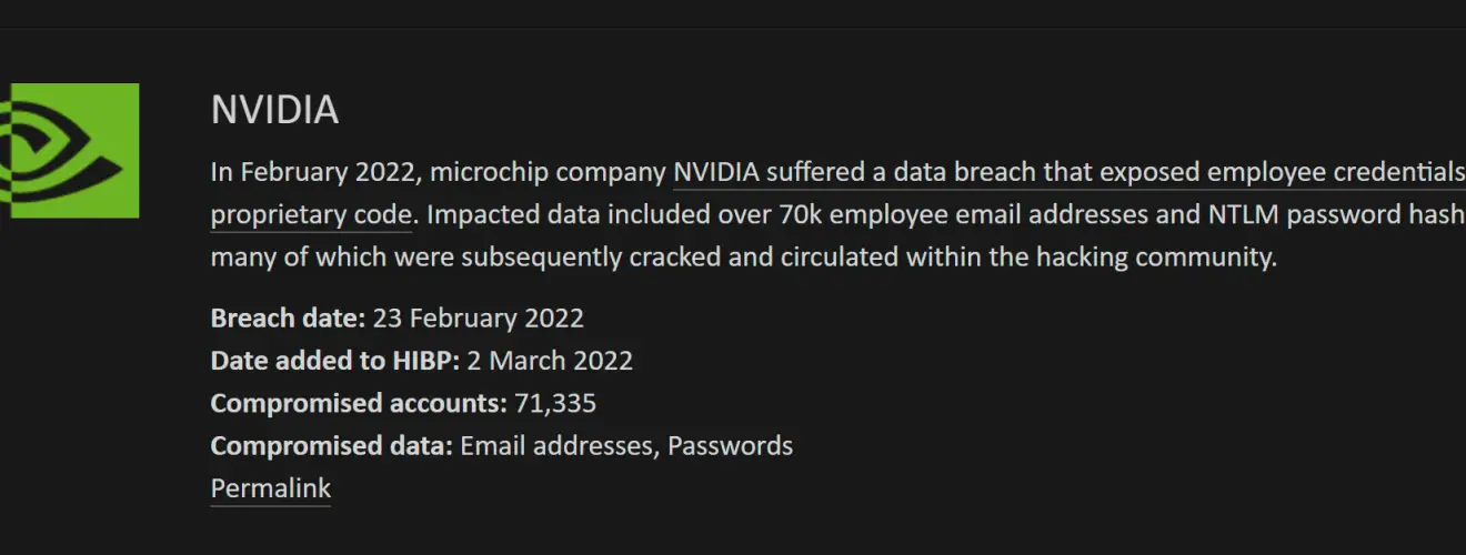 Nvidia employee credentials