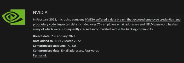 Nvidia employee credentials