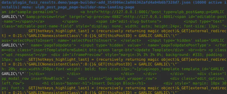 WordPress plugin fuzzer