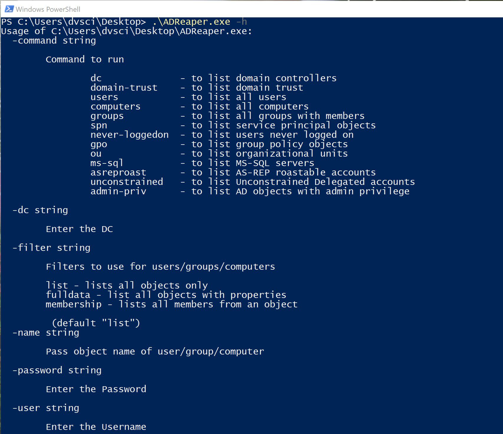 enumerates Active Directory environment