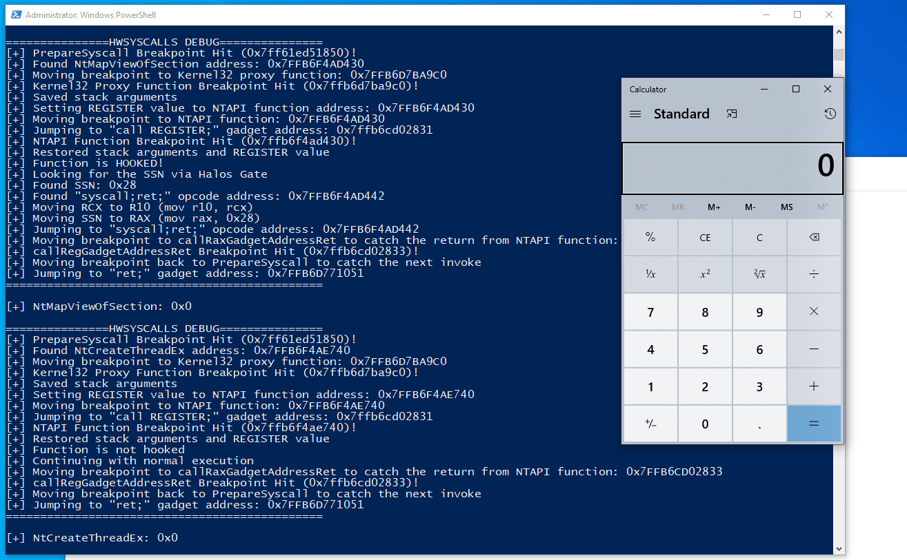 execute indirect syscalls