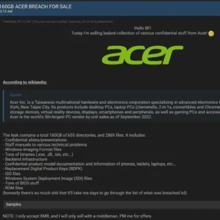 Acer data leaked