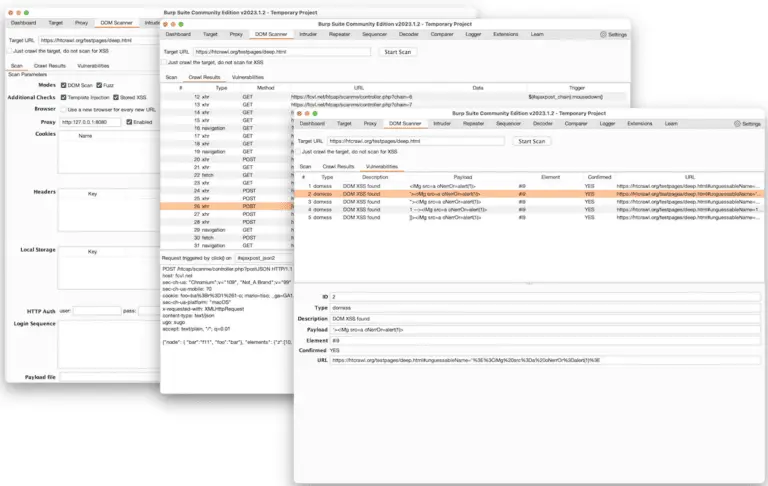 DOM-based XSS scanner