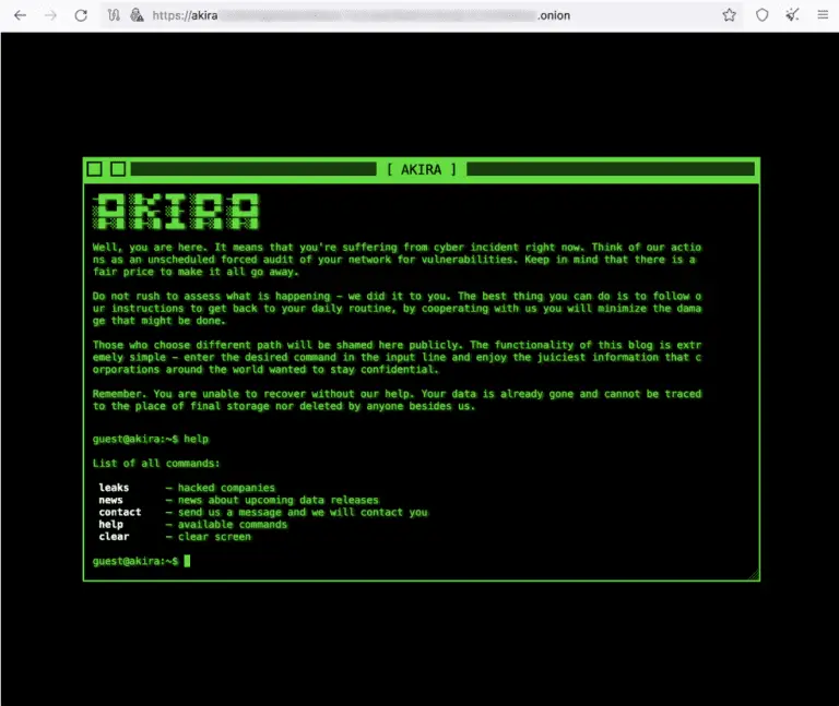 Akira ransomware