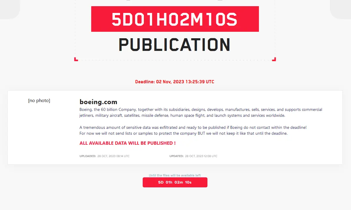 Boeing LockBit